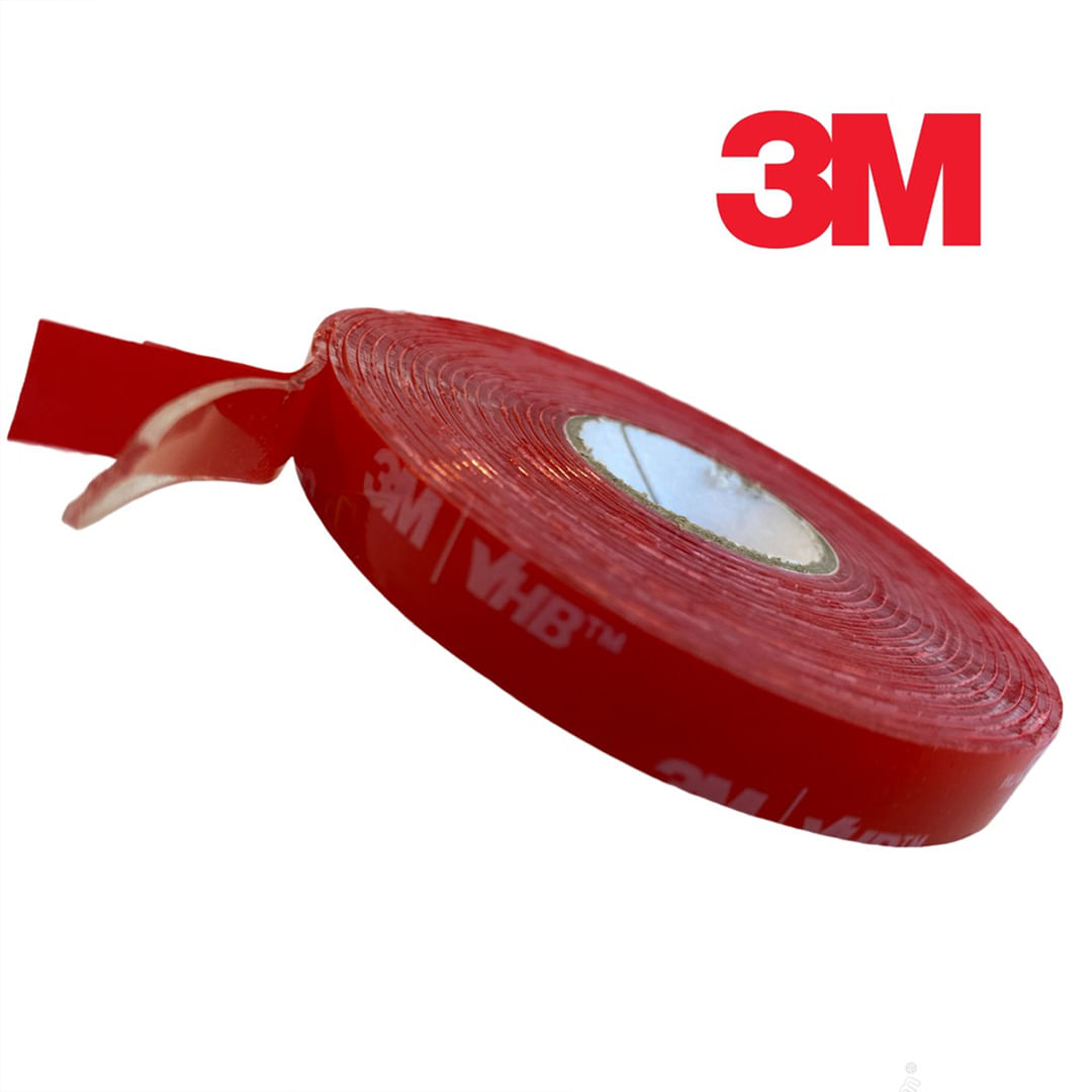 Fita Adesiva Dupla Face 3M VHB Fixa Forte Transparente de 9 mm com 3 metros