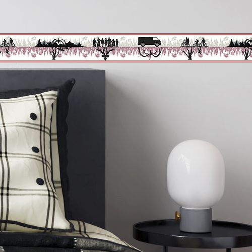 Faixa Decorativa Autoadesiva Coleção Teen 100 x 15 cm - Tema: Coisas Estranhas Invertido Mundo