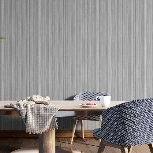 Papel de Parede Adesivo Madeira Textura MDF Cinza - Medidas: 48 x 300 cm