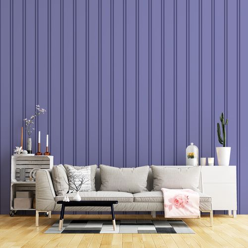 Papel de Parede Adesivo Madeira Lilás Ripado Largo - Medidas: 48 x 300 cm