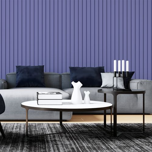 Papel de Parede Adesivo Madeira Lilás Estilo Ripa - Medidas: 48 x 300 cm