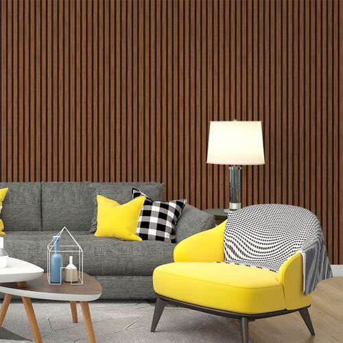 Papel de Parede Adesivo Madeira Cedro Estilo Ripa - Medidas: 48 x 300 cm