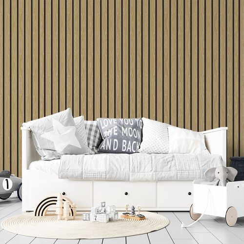 Papel de Parede Adesivo Madeira Pinus Estilo Ripa - Medidas: 48 x 300 cm