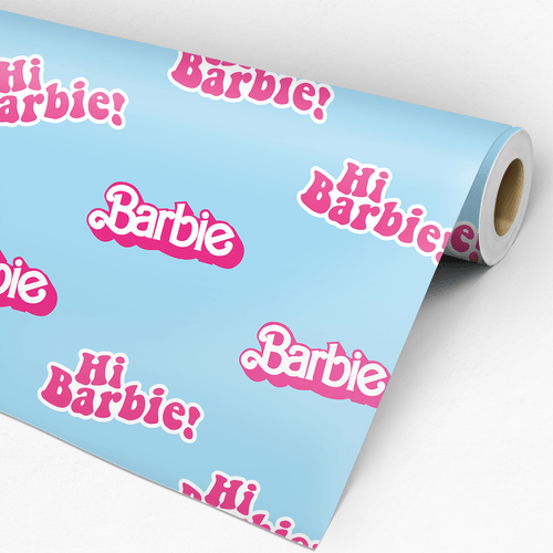 Papel de Parede Adesivo Barbie Tons De Azul