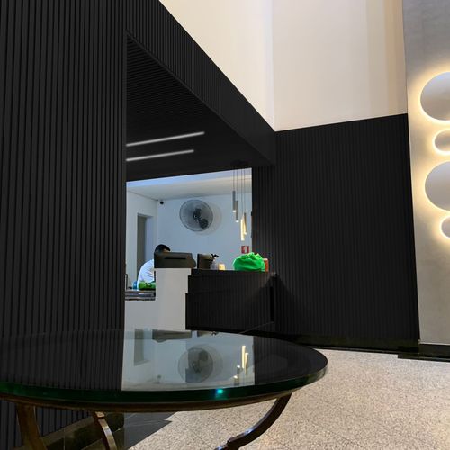 Painel Ripado de MDF Laminado 90 x 6,2 cm - Cor: Preto