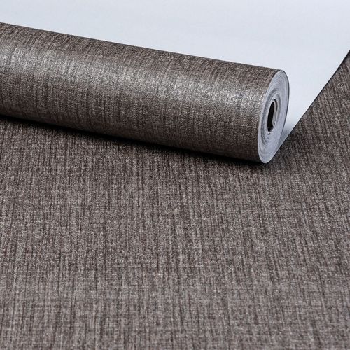 Papel de Parede Vinílico Entalhe Cinza Escuro - Medidas: 10 metros x 53 cm