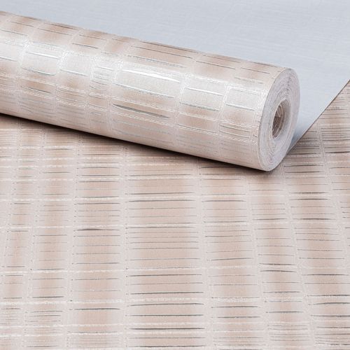 Papel de Parede Vinílico Frisado Salmão - Medidas: 10 metros x 53 cm