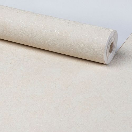 Papel de Parede Vinílico Creme - Medidas: 10 metros x 53 cm