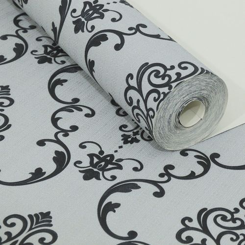 Papel de Parede Arabesco Fino - Medidas: 10 metros x 53 cm