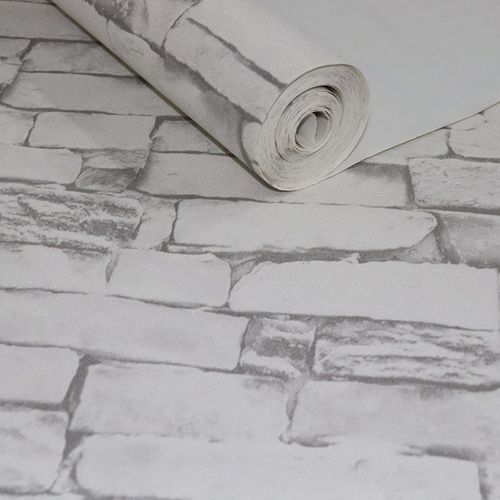 Papel de Parede Canjiquinha Cinza Claro Barcelona - Medidas: 10 metros x 53 cm