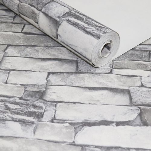 Papel de Parede Canjiquinha Cinza Escuro Roma - Medidas: 10 metros x 53 cm