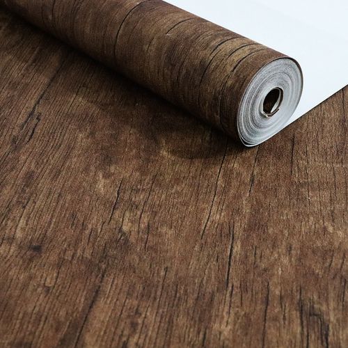 Papel de Parede Madeira Marrom - Medidas: 10 metros x 53 cm
