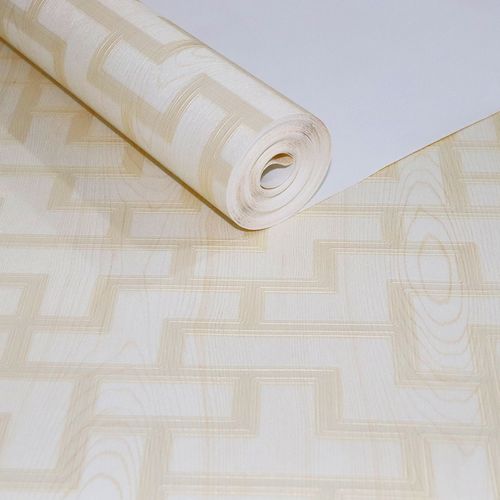 Papel de Parede Painel de Madeira Off White - Medidas: 10 metros x 53 cm