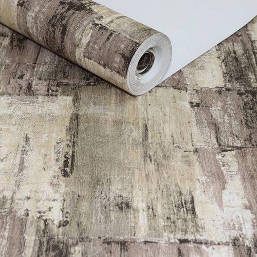 Papel de Parede Pastilha Bege - Medidas: 10 metros x 53 cm