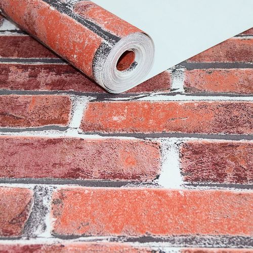 Papel de Parede Tijolo Demolição - Medidas: 10 metros x 53 cm