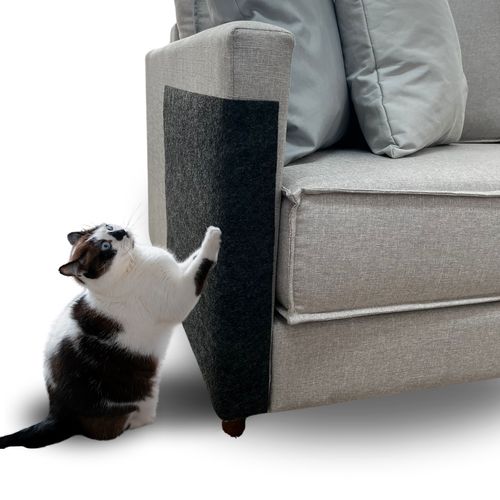 Arranhador de Gato de Carpete Flexível Autocolante 100 x 45 cm - Cor: Chumbo