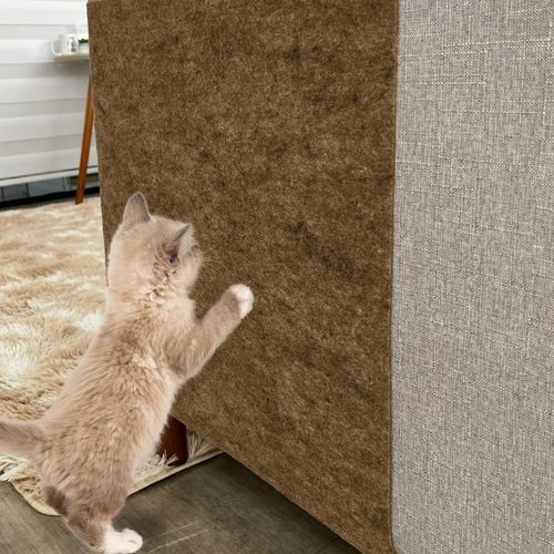 Arranhador de Gato de Carpete Flexível Autocolante 50 x 45 cm - Cor: Bege