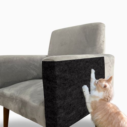 Arranhador de Gato de Carpete Flexível Autocolante 100 x 45 cm - Cor: Preto
