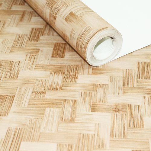 Papel de Parede Fibra de Bamboo Bege Claro