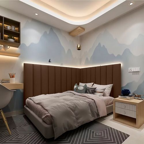 Cabeceira de Cama Modulada Estofada 100 x 20 cm - Cor: Marrom