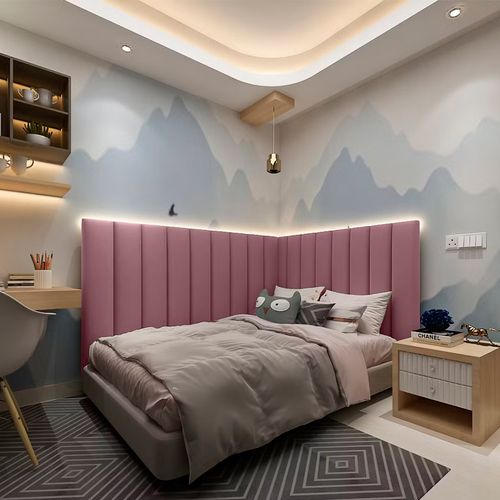 Cabeceira de Cama Modulada Estofada 100 x 20 cm - Cor: Rose Gold