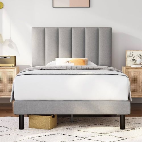 Cabeceira de Cama Modulada Estofada 60 x 20 cm - Cor: Cinza