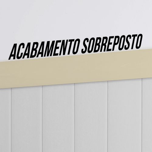 Acabamento para Painel de Lambri Autoadesivo em Barras de PVC 275 x 5,1 cm - Cor: Alabaster
