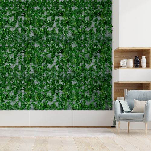 Muro Inglês Folhagem Ficus 48 X 48 Cm Planta Artificial Jardim de Inverno Vertical