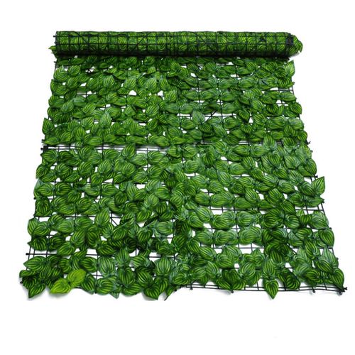 Muro Inglês com Folhagem Artificial Decorativa Jardim Vertical 300 x 100 cm - Modelo: Melância