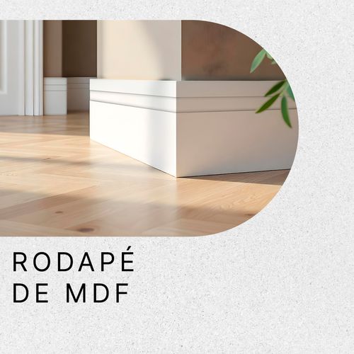 Rodapé de MDF Branco