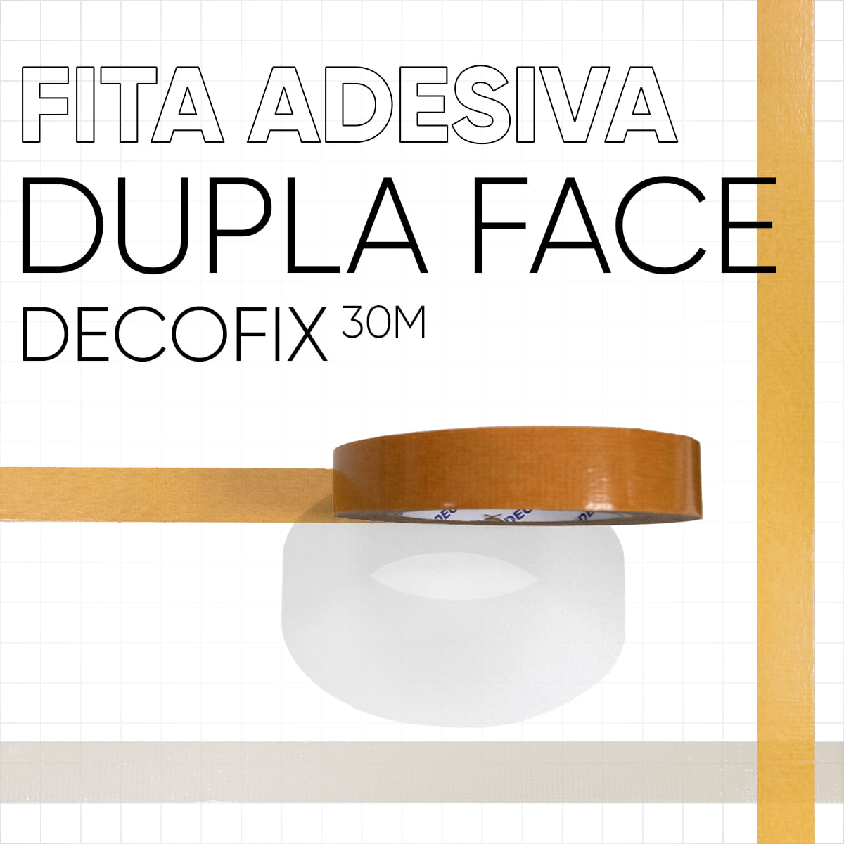 Fita Adesiva Dupla Face Decofix para Carpetes 24 mm x 30 metros