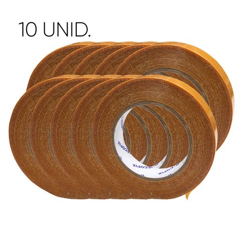 Kit 10 Fita Adesiva Dupla Face Decofix para Carpetes 24 mm x 30 metros