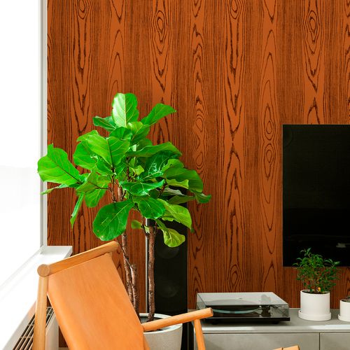 Painel Decorativo Adesivo Flexível Madeira Acácia 1,20 m x 3 Metros