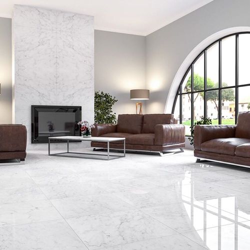 Piso Vinílico Autoadesivo Mármore Calacata White 45,7 x 45,7 cm - Unidade