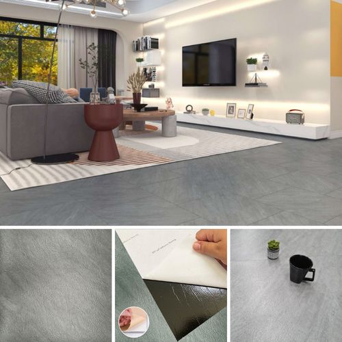 Piso Vinílico Autoadesivo Mármore Cimento Cinza 45,7 x 45,7 cm - Unidade