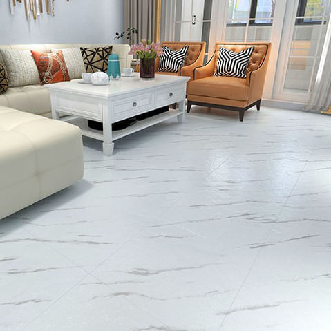 Piso Vinílico Autoadesivo Mármore Calacata White 45,7 x 45,7 cm - Unidade