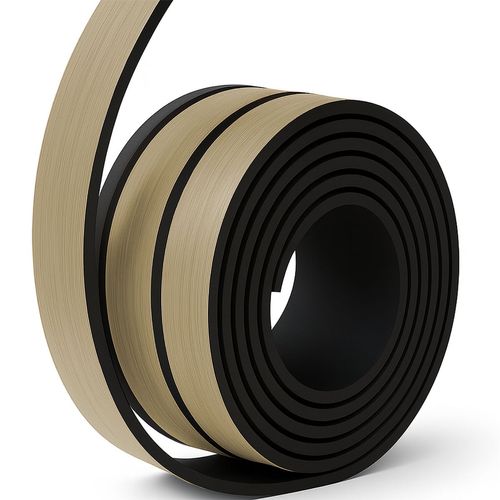 Painel Ripado Flexível Adesivo Decorativo Amadeirado 10 cm x 1 Metro - Cor: Amendoa