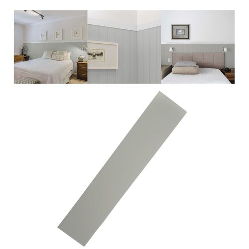 Kit Com 10 Painel De Parede Efeito Lambri Shiplap Pvc Cloud 95 Cm + 1 Trilho De Acabamento