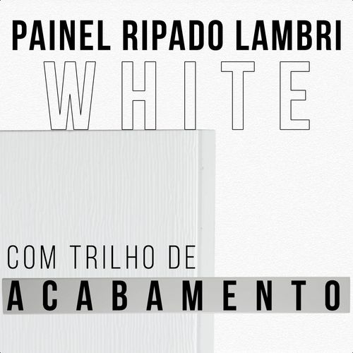 Kit Com 11 Painel De Parede Efeito Lambri Shiplap Pvc White 120 Cm + 1 Trilho De Acabamento