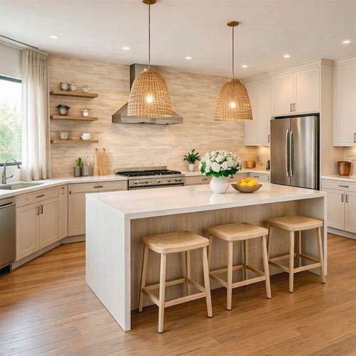 Revestimento Modular Adesivo De Parede Efeito Madeira - Cor: Areia