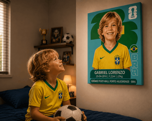 Quadro Personalizado Meu Filho na Seleção Brasileira 30 x 40 cm